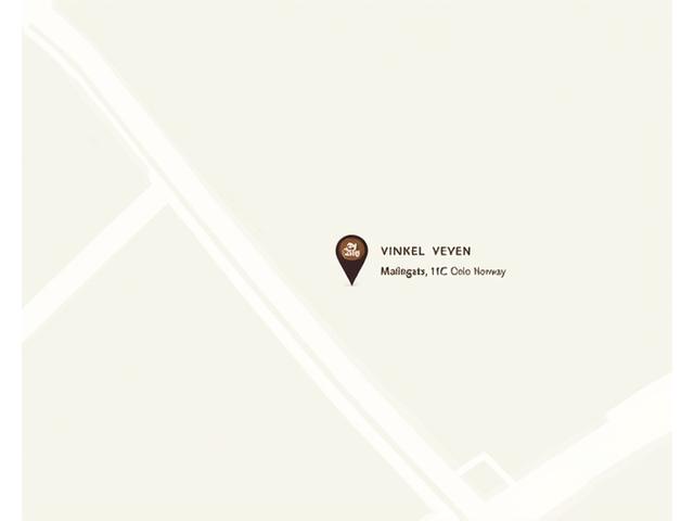 Kart som viser Vinkel Vevens studio i Møllergata 11C, Oslo sentrum